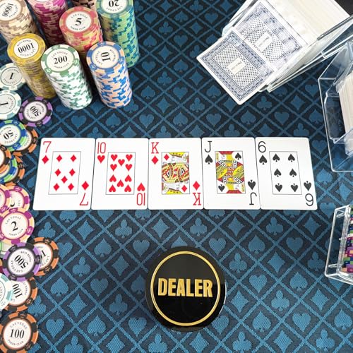Speed Cloth Poker Table Fabric - 108X60 Inch Section of Suited Casino Card Game Table Felt Top Cover-Blue - color: Two-tone Blue