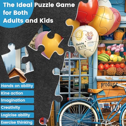 300 Piece Puzzles for Adults Dog Fruit Balloon Puzzle 300 Pieces Jigsaw Puzzles for Adult Kids Elderly Puzzle Game Adult Puzzles Family Challenging Game Home Decor Gift Toy 20.5x15IN - style: Balloon