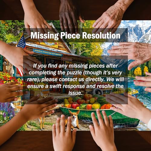 300 Piece Puzzles for Adults,Country Store Puzzles for Adults Children Seniors,Large Piece Dog Deer Fruit Puzzle for Kids Ages 8-10 10-12,Fun Challenging Landscape Family Puzzle Game Nights,20.5*15in - style: Grocery Store