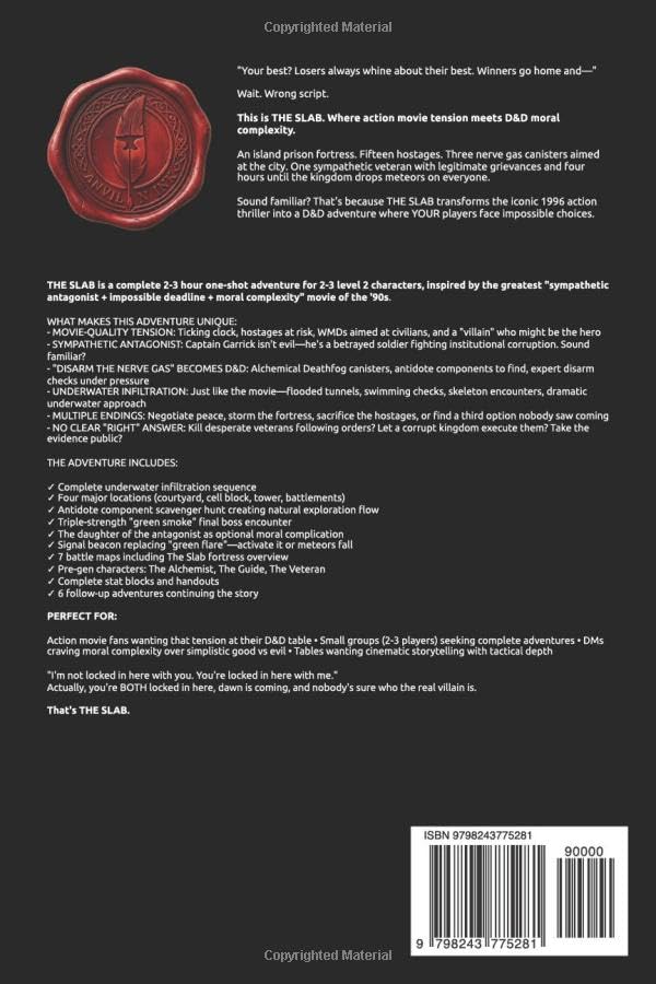 The Slab: A D&D 5e One-Shot Adventure for 2-3 Players: Complete Tabletop RPG Module with Moral Complexity, Time Pressure, and Multiple Endings (The Ready Adventure Series)