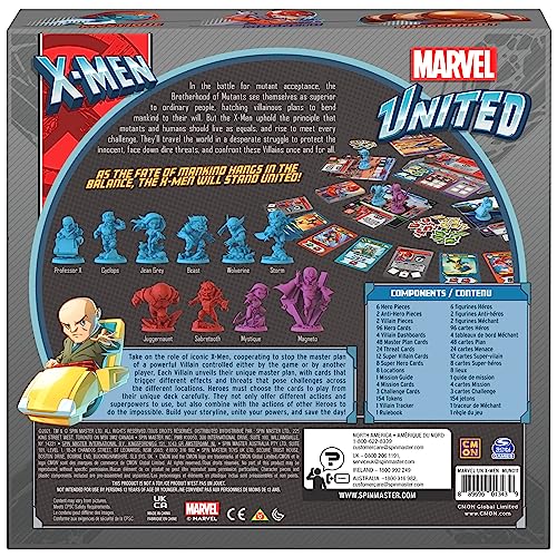 Spin Master Games Marvel United: X-Men Strategy Party Game for Comic Fans - color: Grey