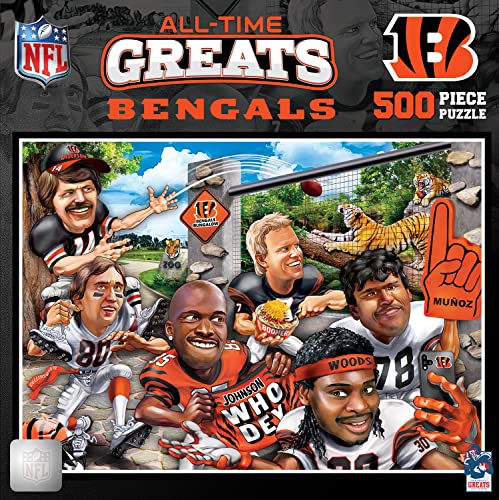 Masterpieces Adults Jigsaw Puzzle, 500 Pieces - NFL Cincinnati Bengals Decor Wall Art, 15x21 - style: Cincinnati Bengals