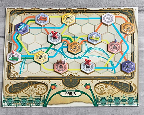 Maglev Maps Board Game, Strategy Board Game for Adults and Family | Tile Laying, Engine Building, Fun Pick Up and Deliver Gameplay, Futuristic Theme