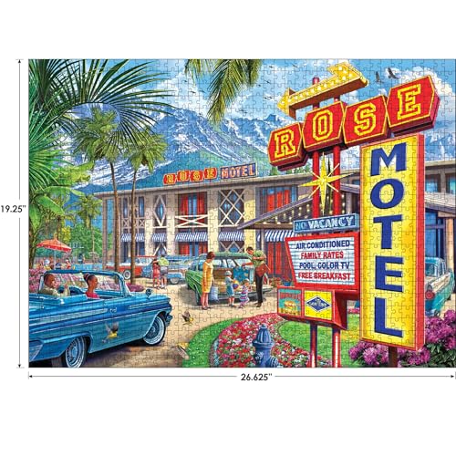 RoseArt - Back to The Past - Rose Motel - 1000 Piece Jigsaw Puzzle for Adults - style: Rose Motel