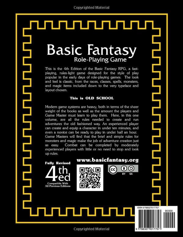Basic Fantasy RPG Core Rules 4thEd (Alternate Cover)