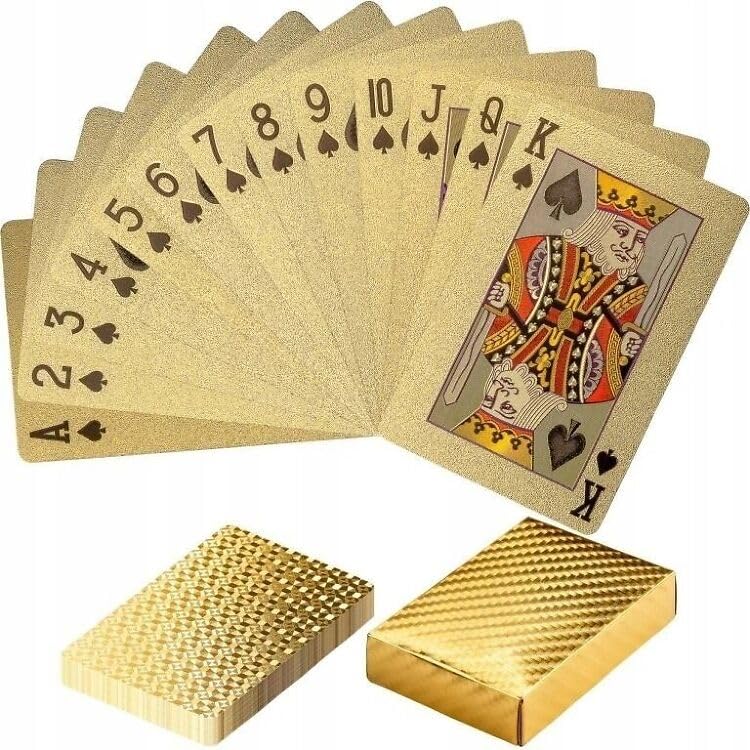 Gold Diamond Playing Cards - Durable and Waterproof, Perfect for Magic, Poker, Parties, and Special Occasions. Ideal for Memorable Gifts. (1 Deck) - style: STANDARD GOLD