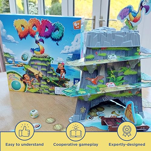 Thames & Kosmos Dodo | Cooperative Family Board Game | Race Against a Rolling Egg | Memory, Dexterity & Teamwork | 2–4 Players | Ages 6+ | Award-Winning Kids Game