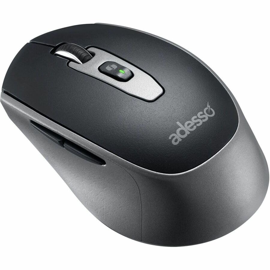 Adesso iMouse A40 Wireless Mouse, Bluetooth and 2.4GHz Dual Mode with USB-C Receiver, Copilot AI Hotkey, Quiet Click Switches, 3 Level DPI (1000/1600/2400), 6 Buttons for Windows and Mac