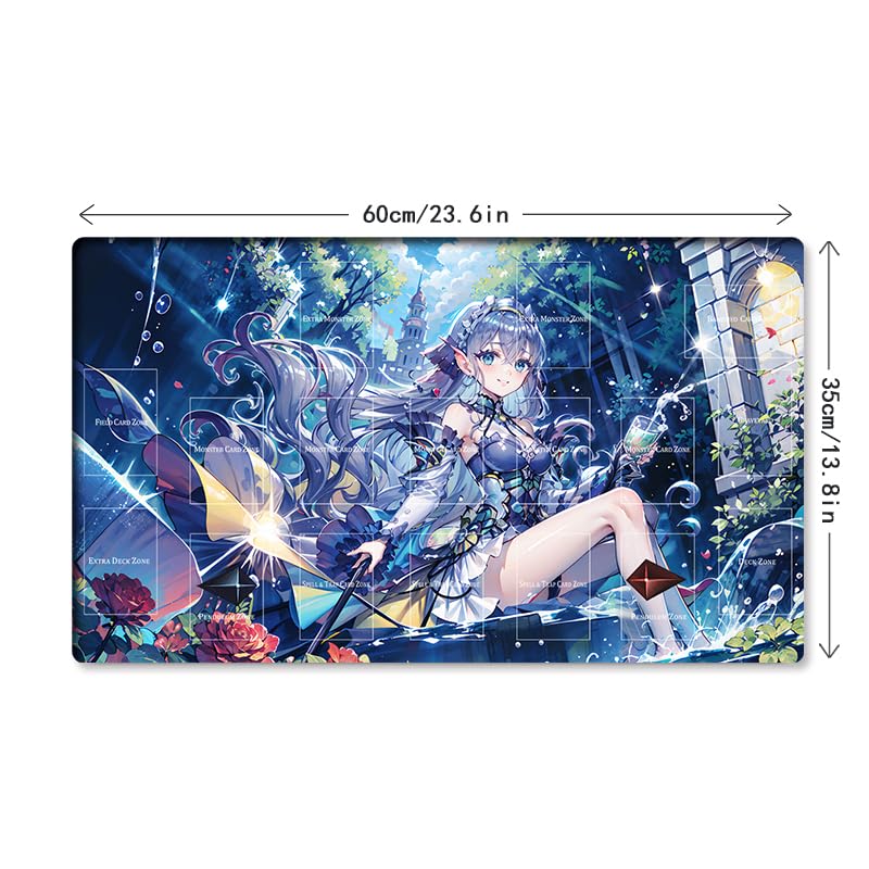 New Mlikemat Playmat Tearlaments Kitkallos TCG CCG OCG Trading Card Game Mat with Zones + Free Bag (ZD014-621-A)