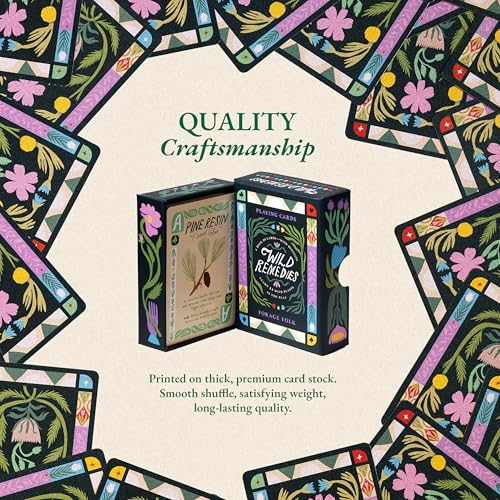 Wild Remedies Botanical Playing Cards for Nature Lovers & Collectors – Beautiful Playing Cards, Poker Deck Featuring 52 Hand-Illustrated Healing Herbs + Digital Booklet of 20 Classic Games - style: Wild Remedies