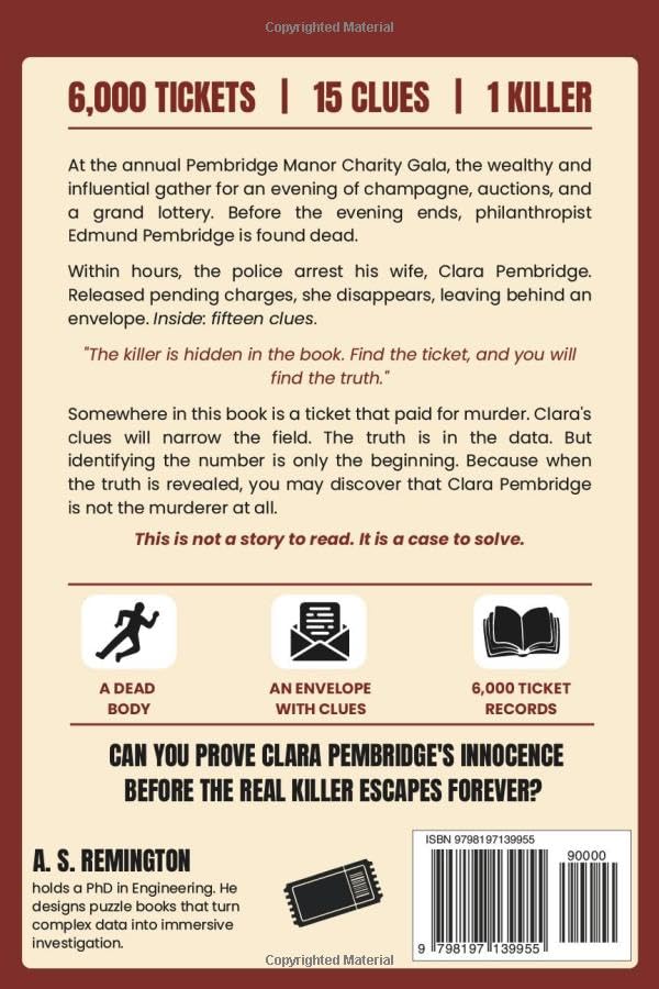 The Lottery Killer: An Immersive Murder Mystery Logic Puzzle | Eliminate 6,000 Tickets to Find the Killer
