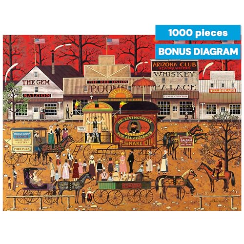 Buffalo Games – Charles Wysocki - Smooth Talker -1000 Piece Jigsaw Puzzle -Colorful Puzzles for Adults – Precision-Cut Pieces, Beautiful Artwork, and Hours of Fun
