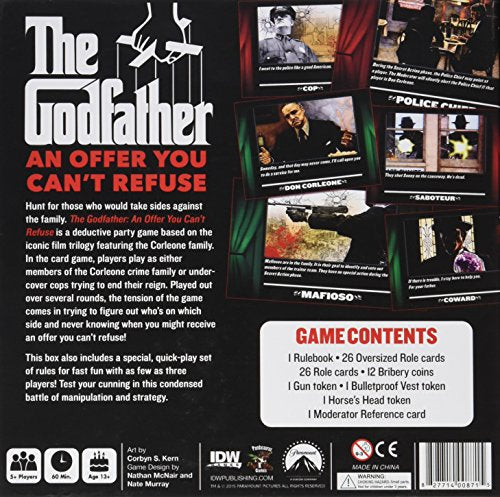 The Godfather: an Offer You Can't Refuse Card Game, Multicolor