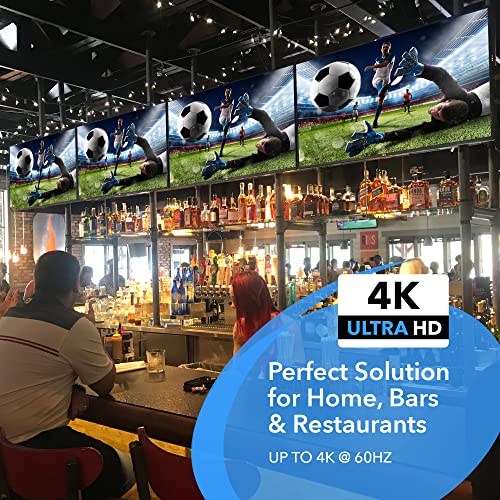 OREI UltraHD 1 in 8 Out HDMI Splitter 4K@60Hz 4:4:4 - HDMI 2.0 and HDCP 2.2 compliant with 3D support and EDID control - size: 4K Splitters 1x8