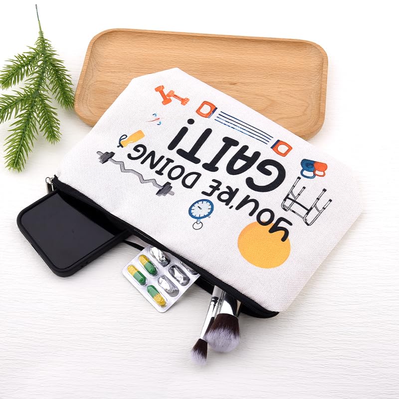Funny Physical Therapy Gifts for Women Pt Occupational Therapist Graduation Gifts for Physical Therapist Students Assistant You're Doing Gait Make up Cosmetic Toiletry Bags Pouches - color: Doing Gait