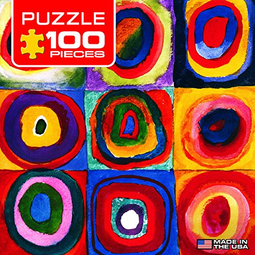 EuroGraphics Color Study of Squares by Wassily Kandinsky Mini Puzzle (100-Piece) - size: 100 Piece Puzzle, style: EuroGraphics Color Study of Squares by Wassily Kandinsky Mini Puzzle (100-Piece)
