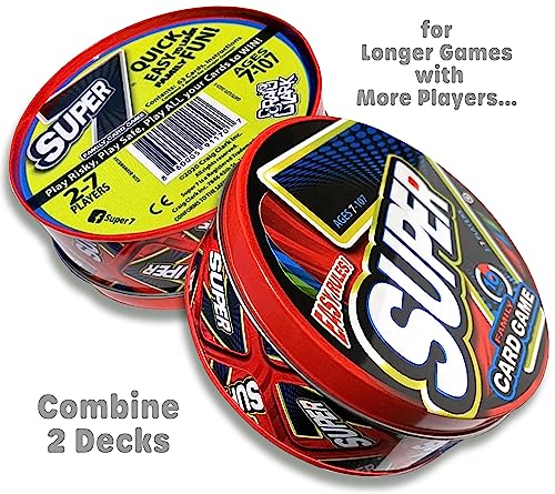 Super 7 Family Card Game Collectible Tin – for Kids and Adults, Family Game Night, Fast Games, Easy to Learn, 2-7 Players, Ages 7 to 107!