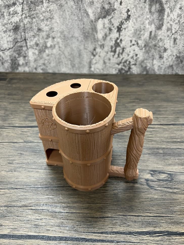 MunnyGrubbers - Mug Dice Tower - No Paint Odorless Insulated Cup Can Dice Tower - (Random 7PCS D20 Dice Set Included) - Dice Jail - Dice Holder - Dungeons and Dragons - DND Gift - (Black) - color: Black