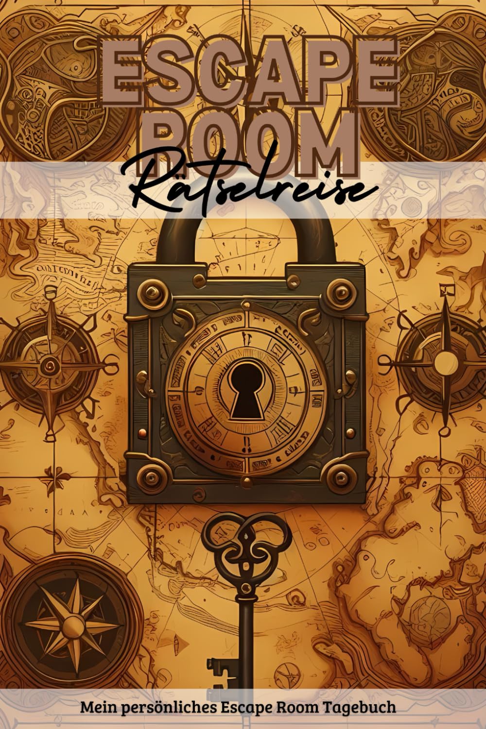 Escape Room Rätselreisen - Mein persönliches Escape Room Tagebuch: Tagebuch für Escape Game Spieler, Geschenk, Logbuch, Rätselfreunde (German Edition)