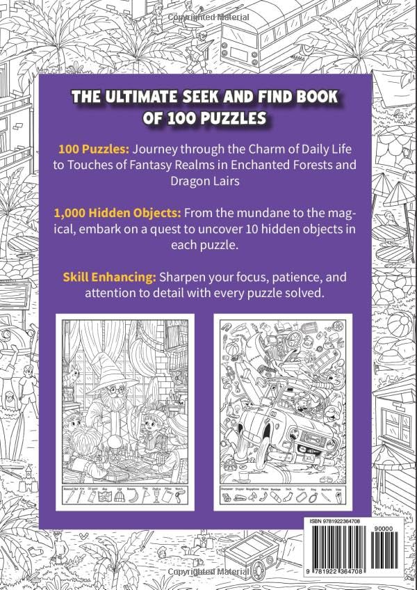 The Ultimate Seek & Find Book of 100 Puzzles: Search and Find 1000 Hidden Objects