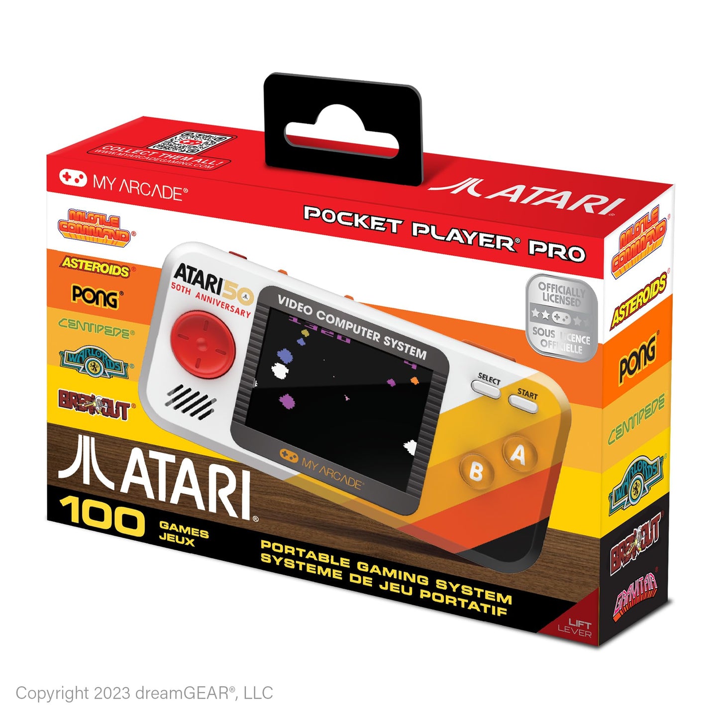 My Arcade Atari Pocket Player-Console preloaded with 100 Games, 2.8" Screen | Retro Gaming, Portable Game, Gifts for Birthdays, Collectibles - style: Atari