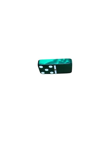 Marion Domino Double Six Green Marbleized Jumbo Tournament Professional Size with Spinners in Dovetail Sheesham Wood Box. - color: Green Marbleized