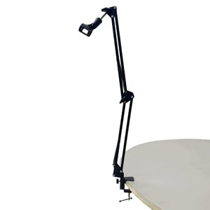 TECHTONGDA Microphone Mounting Bracket Desk Mic Arm Microphone Stand with Desk Mount Mic Suspension Boom for Live Streaming, Gaming, Podcasting, Radio