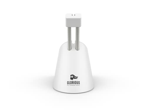 GLORIOUS Gaming Mouse Bungee - Flexible Mouse Cable Management - Gaming Mouse Accessory (White) | Eliminates Drag, Adjustable Arm For Various Heights, Durable Build Quality, Rubber Grip Base And Versatile Clip