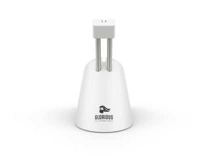 GLORIOUS Gaming Mouse Bungee - Flexible Mouse Cable Management - Gaming Mouse Accessory (White) | Eliminates Drag, Adjustable Arm For Various Heights, Durable Build Quality, Rubber Grip Base And Versatile Clip