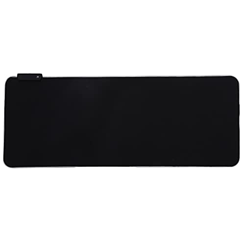 RGB LED Mouse Pad, USB Interface Gaming Mouse Mat, Thicken Rubber Non - Slip with 7 - Color Breathing Light and Monochromatic Mode, Large Size 31.5x11.8in for Computer Lapt