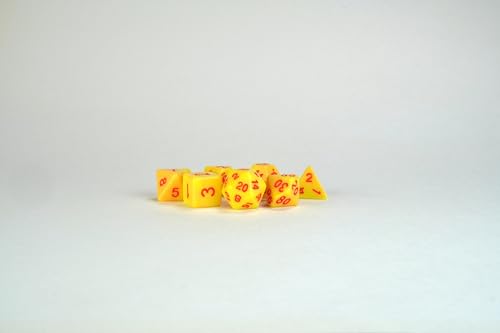 1985 Games Mango Milk Carton Dice Set – Milk Carton-Inspired Dice for DND | TTRPGs & Tabletop Roleplaying - color: Mango