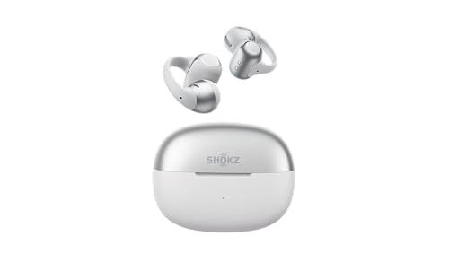 SHOKZ OpenDots 2 Open-Ear Clip-On Earbuds with Upgraded Dolby Audio, 3-Mic Clear Calls, Rich Bass, Up to 40 Hrs of Audio, Wireless Charging, Interchangeable Left/Right Earbuds, IP57, Bluetooth 6.1 - color: Grey