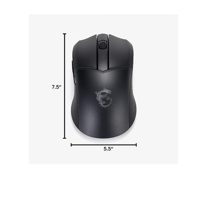 msi Clutch GM41 Lightweight Wireless Gaming Mouse & Charging Dock, 20,000 DPI, 60M Omron Switches, Fast-Charging 80Hr Battery, RGB Mystic Light, 6 Programmable Buttons, PC/Mac - style: Clutch GM41 wireless LIGHTWEIGHT
