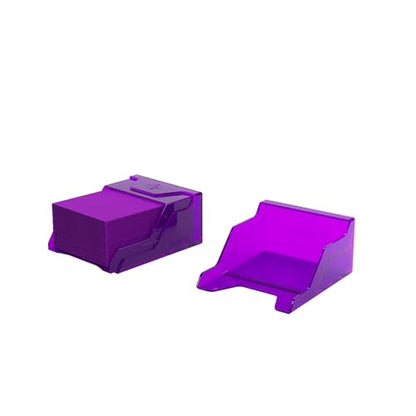 Gamegenic Bastion 50+ XL Deck Box - Compact, Secure, and Perfectly Organized for Your Trading Cards! Safely Protects 50+ Double-Sleeved Cards, Purple Color, Made - color: Purple