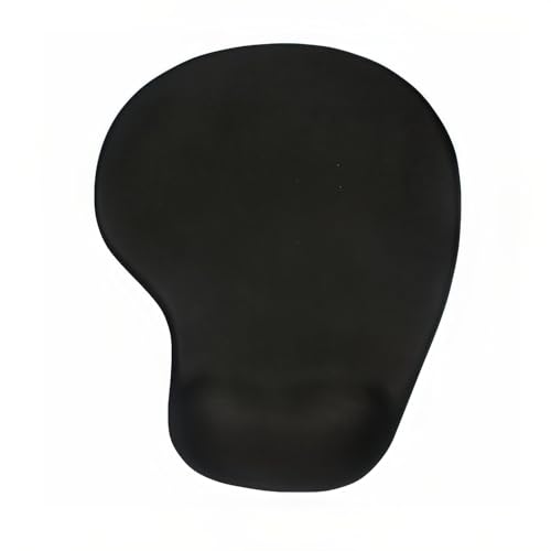 Silicone Wrist Rest Mouse Pad, Ergonomic Memory Foam Cushion, Non-Slip Rubber Base, Surface for Office, Gaming, Home - Comfortable Support to Reduce Wrist Fatigue (Black) 1Pcs - color: Black