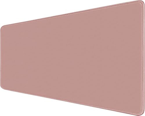 Large Mouse Pad, XXL Extended Computer Keyboard Mouse Mat with Stitched Edges, 31.5" x 15.7" Non-Slip Waterproof Rubber Base Office Big Long Gaming Mousepad for Work, Game, Office, Home, Pink - color: Pink