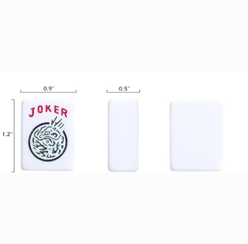 American Mahjong Game Set, 166 White Tiles, 4 All-in-One Color Rack/Pushers, Complete Mahjong Set with Pink Printed Carrying Bag - color: Pink