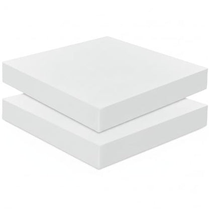 Frienda 2 Pack 3" x 18" x 18" Upholstery High Density Foam Cushion Replacement Square Cut to Size Foam Couch for Chair Couches Padding Shipping Packing DIY Cosplay Projects(White) - color: White, size: 3" X 18" X 18", style: Square