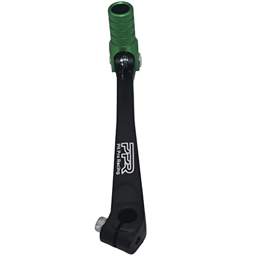 CNC Aluminum Gear Shifter Lever, Foldable Gear Shift Lever Fit for 50cc 110cc 250cc CRF50 XR50 XR CRF Dirt Pit Monkey Bike Motorcycle ATV Quad Accessories Parts (Black&Green) - color: Black&Green