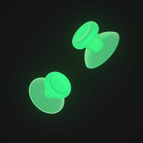 eXtremeRate for Xbox Series X/S Thumbsticks, Replacement Joysticks Repair Kit for Xbox One S/X Controller, Custom Analog Stick Buttons for Xbox One Elite Controller - Glow in Dark - Green - color: Glow in Dark - Green