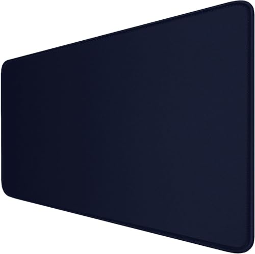 Large Gaming Mouse Pad with Stitched Edges, 47.3 X 23.6 in Desk Pad Durable Non-Slip Natural Rubber Base, Waterproof Computer Keyboard Mat for Esports Pros, Gamer, Desktop, Blue - color: Blue, size: 47.3L x 23.6W inches