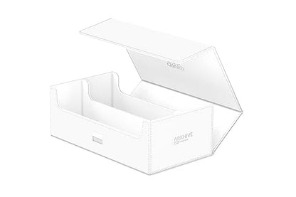 Ultimate Guard Arkhive 800+, Deck Case for 800 Double-Sleeved TCG Cards, White, Compatible with Boulders, Magnetic Closure & Microfiber Inner Lining - color: White, size: 800+