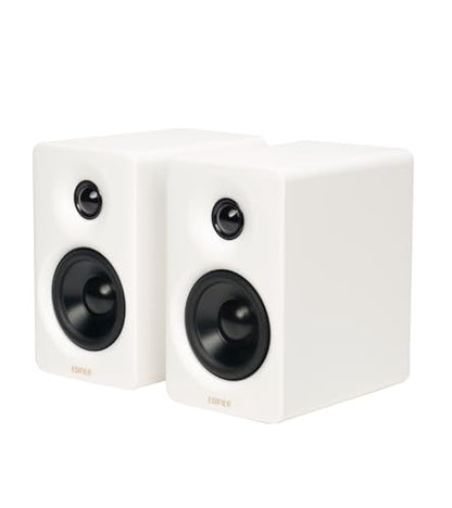 Edifier M60 Multimedia Speaker Bluetooth 5.3, 66W RMS, Hi-Res Audio & Hi-Res Wireless Audio, LDAC,3" Mid Bass & 1" Tweeter, USB-C & Aux Inputs, Compact Desktop Speaker - White - color: White