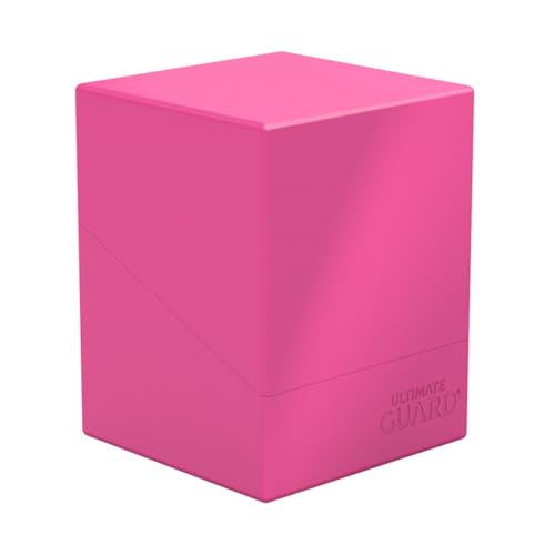Ultimate Guard Boulder Solid 100+, Deck Case for 100 Double-Sleeved TCG Cards, Neon Pink, Secure & Durable Storage for Trading Card Games, No Transparency - color: Neon Pink