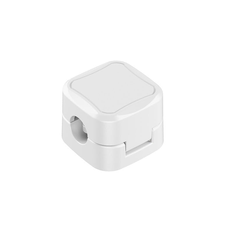 Set of 8 Cable Organizer Clips, No Drilling Required, Self-Adhesive Cable Holder Storage Sockets, Network Wires Cable Clips, Wiring Clips, No-Nail Cable Management (White-8pcs) - color: White-8pcs