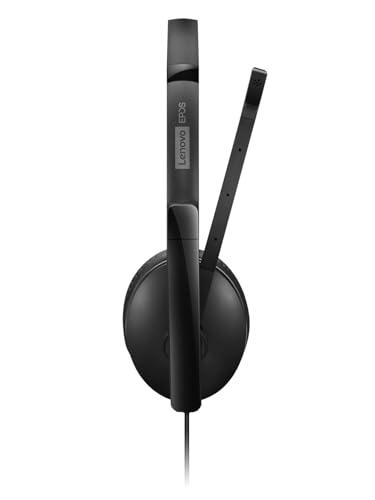 Lenovo Wired ANC Headset, USB-C and USB-A connectivity, Zoom Certified, Active Noise Cancellation, Hearing Protection, 145g Lightweight Comfortable Design, Replaceable Earcups, Business Headset - style: Wired ANC Gen 2 (UC)