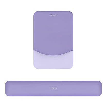 MOSISO Wrist Rest Support Mouse Pad & Keyboard Set, Purple | Rectangular Ergonomic Mousepad, Non-Slip Base, Home/Office Pain Relief & Easy Typing, Neoprene Cloth & Raised Silicone Lining - color: Purple
