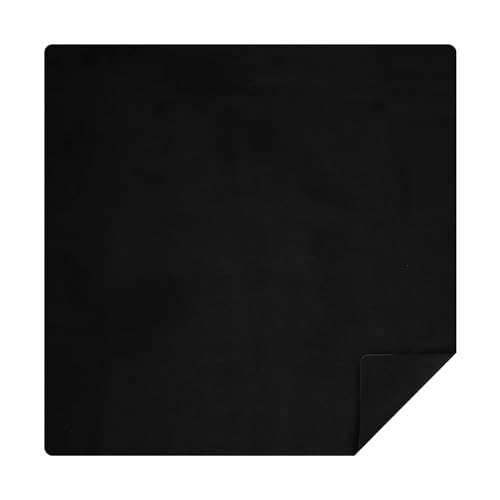 Buryeah Mahjong Mat Large Non Slip Neoprene Rubber Table Mat Noise Reduction Dominoes Poker Card Board Games Playmat Gaming Table Cover for Camp Game Night Indoor Outdoor(Black,40 x 40 Inch) - color: Black, size: 40 x 40 Inch