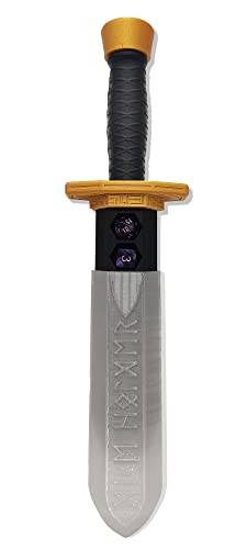 Sword Dagger Dice Holder - (Random 7PCS D20 Dice Set Included) - Custom Polyhedral Dice Storage for Tabletop RPG - Dungeons and Dragons - DND - D&D (Obsidian) - color: Obsidian