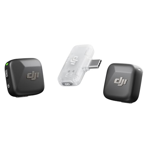 DJI Mic Mini (2 TX + 1 Mobile RX), Ultralight, Active Noise Cancelling | Wireless Lavalier Microphone for iPhone 17/16/15 & Android/PC/Tablet, Plug-and-Play, 300m Transmission, Youtube, Vlog - style: Mic Mini (2 TX + 1 Mobile RX)